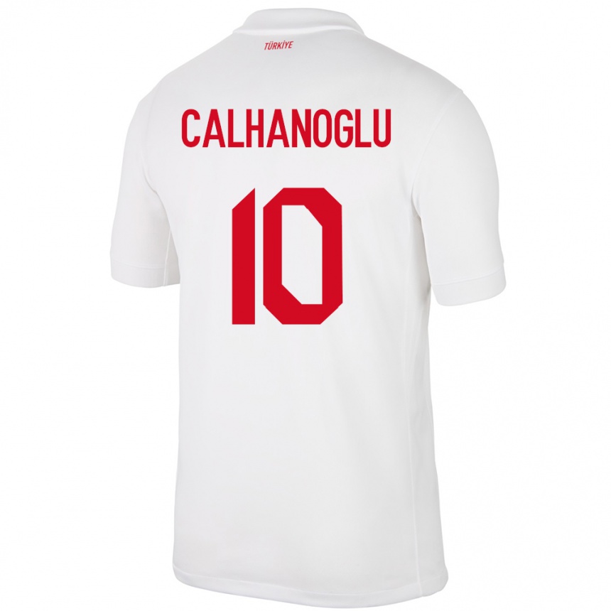 Niño Fútbol Camiseta Turquía Hakan Çalhanoğlu #10 Blanco 1ª Equipación 24-26 Argentina