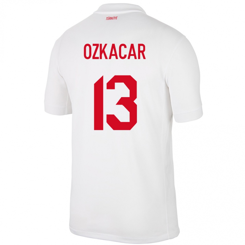 Niño Fútbol Camiseta Turquía Cenk Özkacar #13 Blanco 1ª Equipación 24-26 Argentina