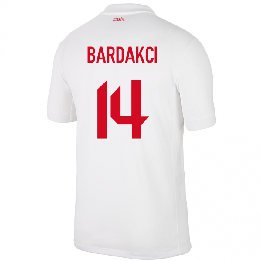 Niño Fútbol Camiseta Turquía Abdülkerim Bardakcı #14 Blanco 1ª Equipación 24-26 Argentina