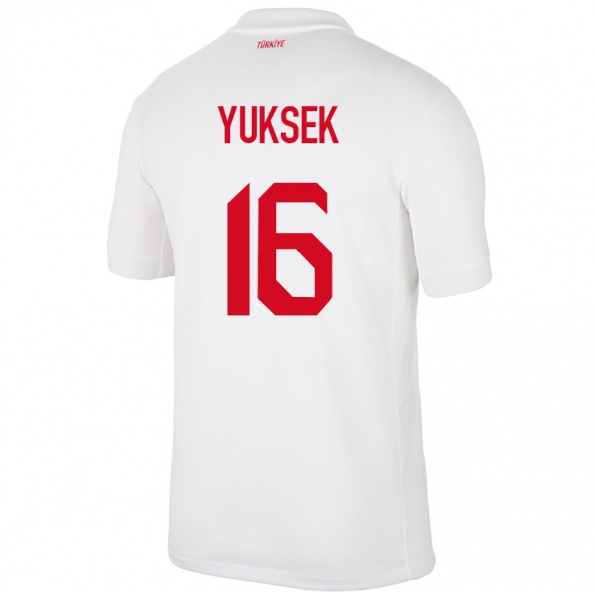 Niño Fútbol Camiseta Turquía İsmail Yüksek #16 Blanco 1ª Equipación 24-26 Argentina