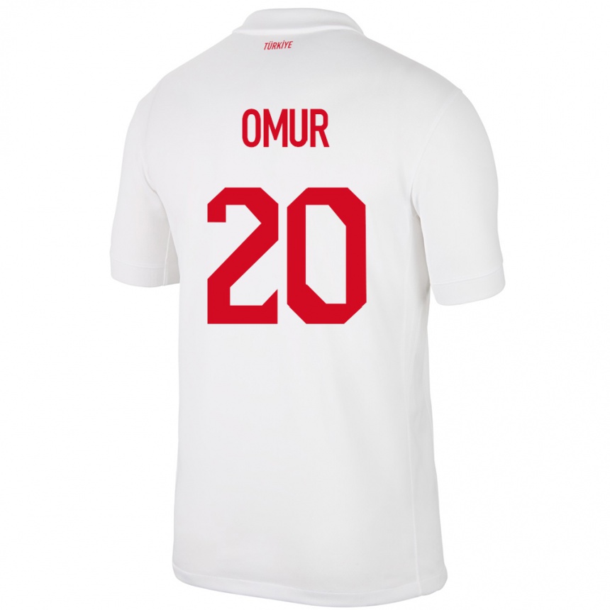 Niño Fútbol Camiseta Turquía Abdülkadir Ömür #20 Blanco 1ª Equipación 24-26 Argentina