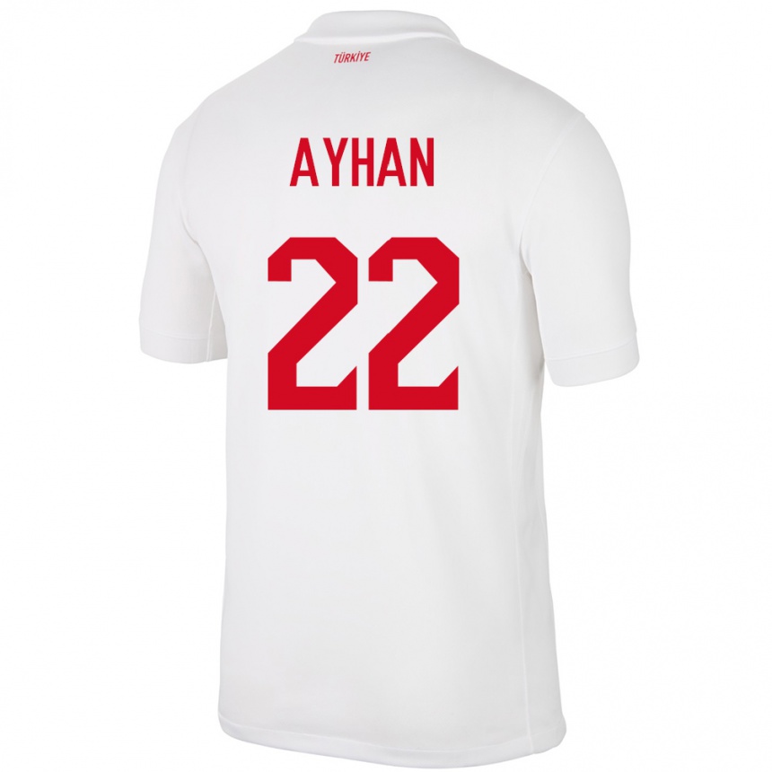 Niño Fútbol Camiseta Turquía Kaan Ayhan #22 Blanco 1ª Equipación 24-26 Argentina