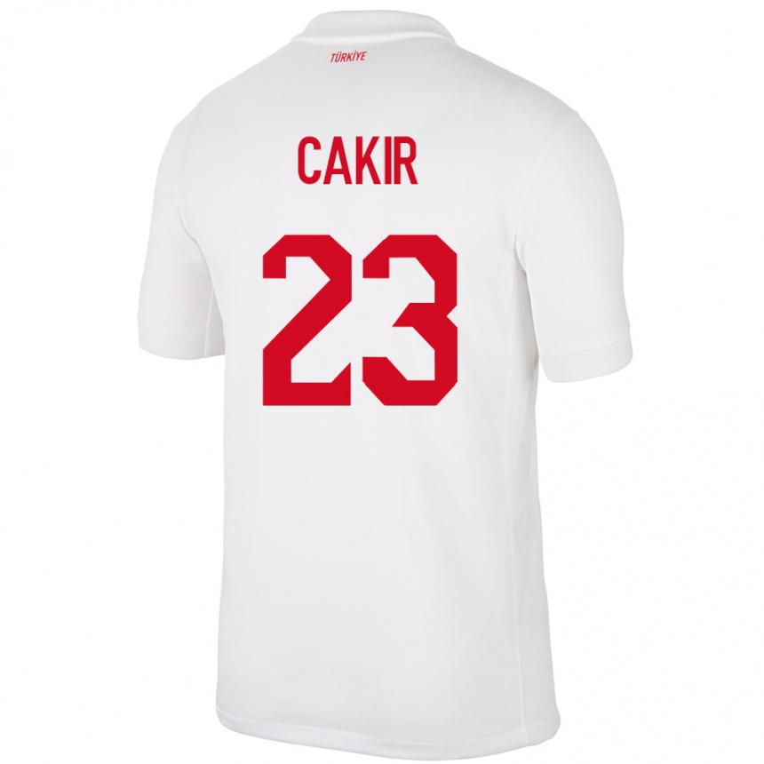 Niño Fútbol Camiseta Turquía Uğurcan Çakır #23 Blanco 1ª Equipación 24-26 Argentina