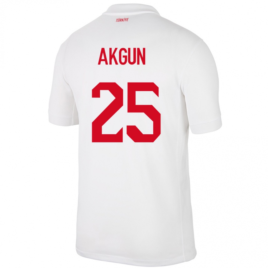 Niño Fútbol Camiseta Turquía Yunus Akgün #25 Blanco 1ª Equipación 24-26 Argentina