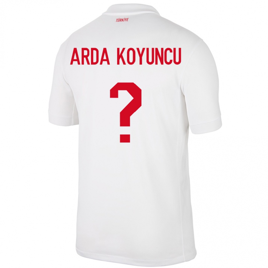 Niño Fútbol Camiseta Turquía Efe Arda Koyuncu #0 Blanco 1ª Equipación 24-26 Argentina