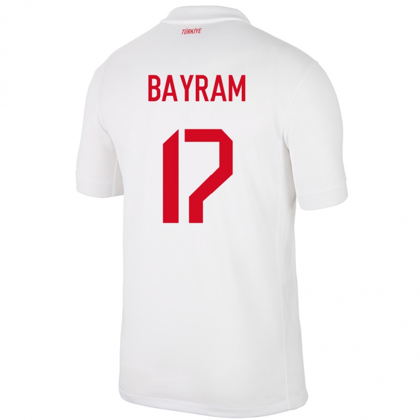 Niño Fútbol Camiseta Turquía Abdurrahman Bayram #17 Blanco 1ª Equipación 24-26 Argentina