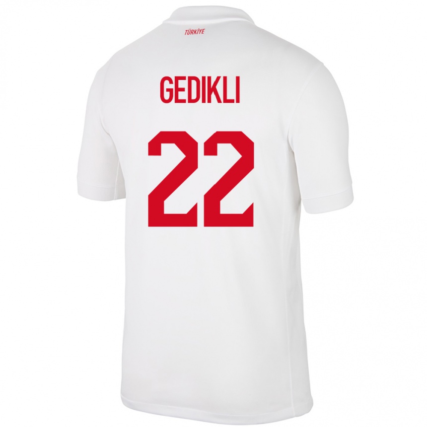 Niño Fútbol Camiseta Turquía Berkant Gedikli #22 Blanco 1ª Equipación 24-26 Argentina