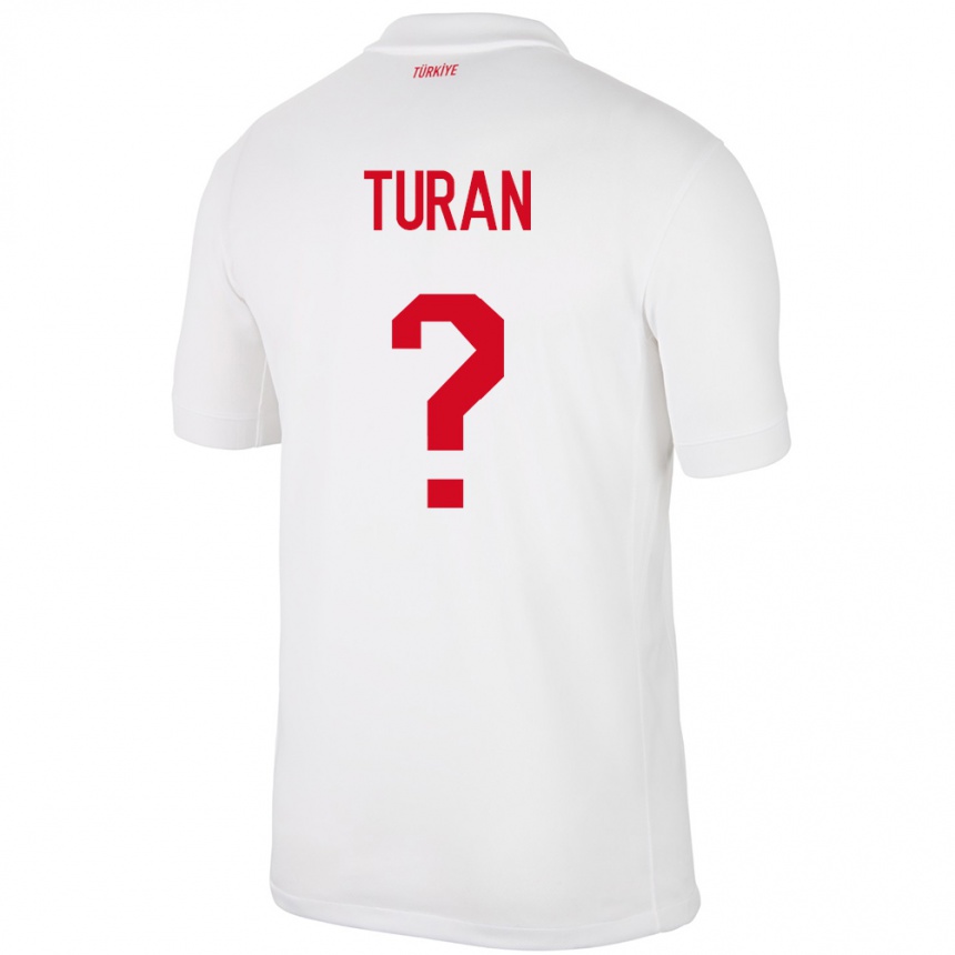 Niño Fútbol Camiseta Turquía Hasan Turan #0 Blanco 1ª Equipación 24-26 Argentina