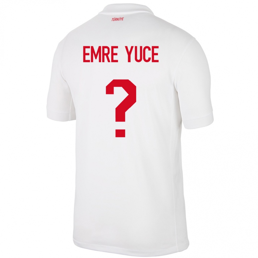 Niño Fútbol Camiseta Turquía Yunus Emre Yüce #0 Blanco 1ª Equipación 24-26 Argentina