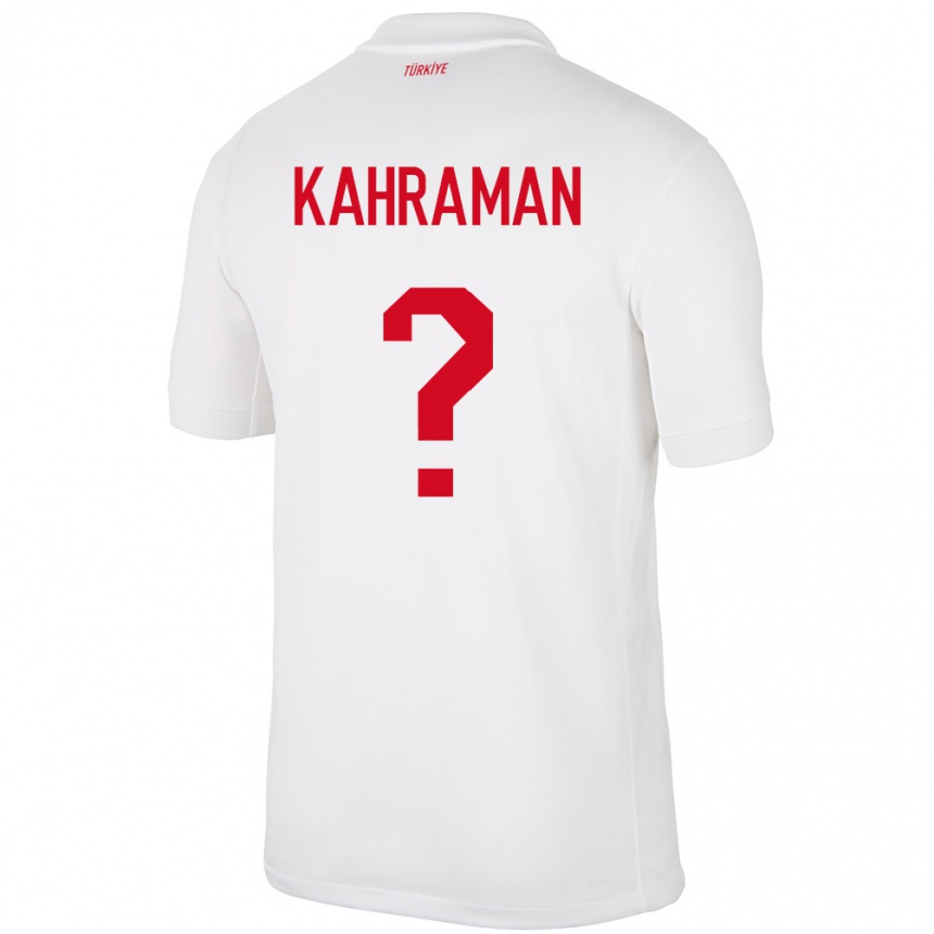 Niño Fútbol Camiseta Turquía Osman Kahraman #0 Blanco 1ª Equipación 24-26 Argentina