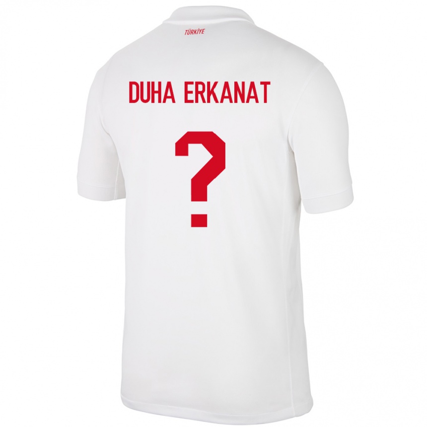 Niño Fútbol Camiseta Turquía Ahmet Duha Erkanat #0 Blanco 1ª Equipación 24-26 Argentina