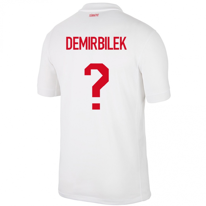 Niño Fútbol Camiseta Turquía Ali Demirbilek #0 Blanco 1ª Equipación 24-26 Argentina