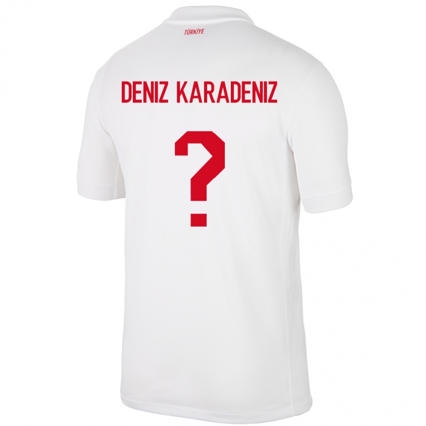 Niño Fútbol Camiseta Turquía Mustafa Deniz Karadeniz #0 Blanco 1ª Equipación 24-26 Argentina