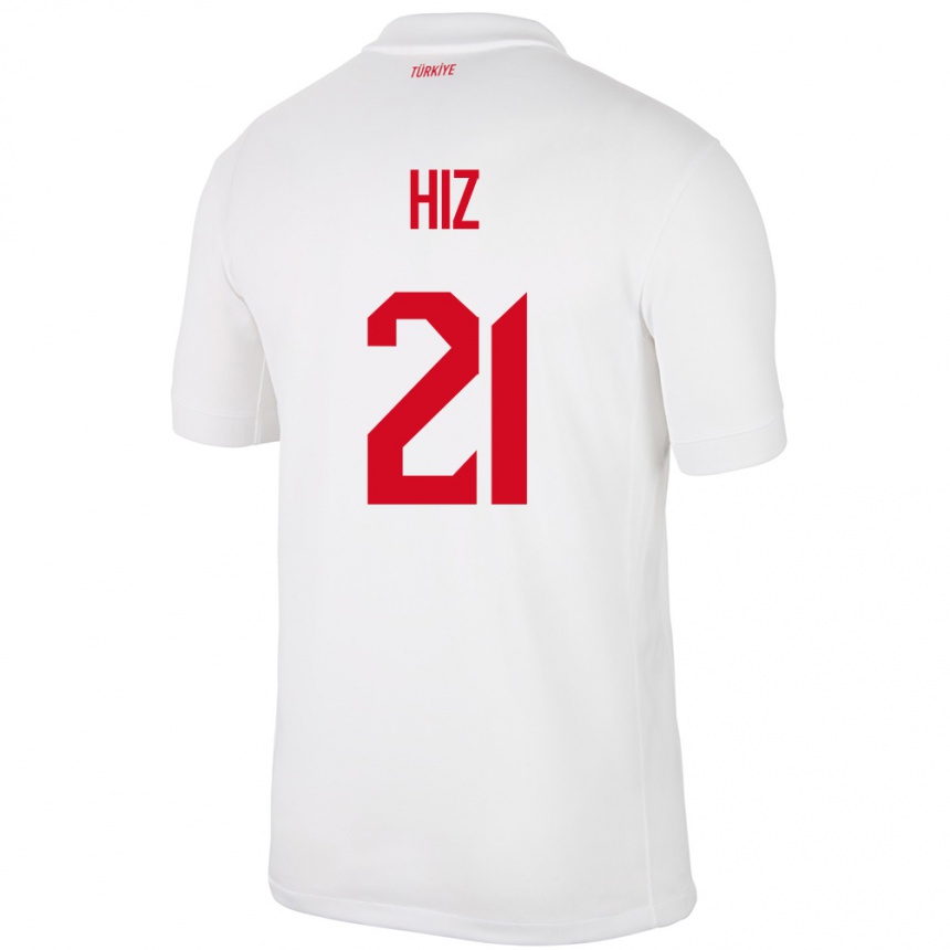 Niño Fútbol Camiseta Turquía Gülbin Hız #21 Blanco 1ª Equipación 24-26 Argentina