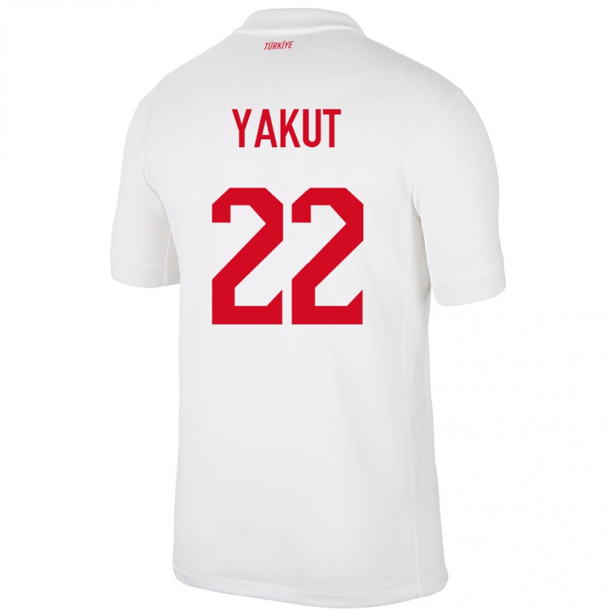 Niño Fútbol Camiseta Turquía Narin Yakut #22 Blanco 1ª Equipación 24-26 Argentina