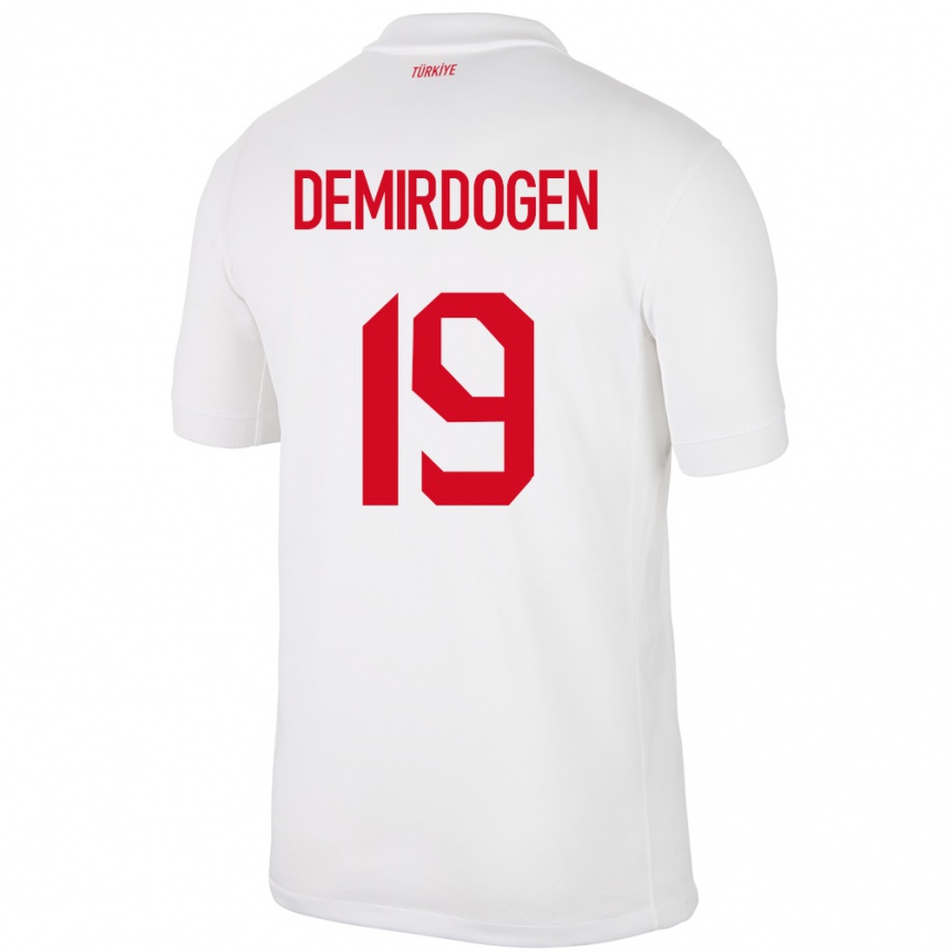 Niño Fútbol Camiseta Turquía Neslihan Demirdögen #19 Blanco 1ª Equipación 24-26 Argentina