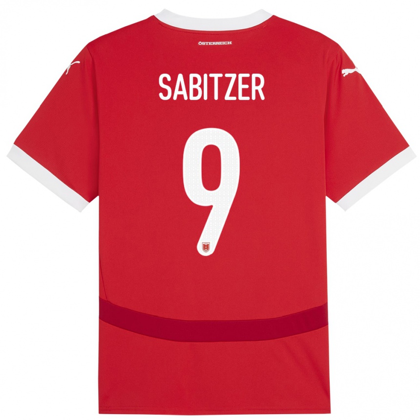 Niño Fútbol Camiseta Austria Marcel Sabitzer #9 Rojo 1ª Equipación 24-26 Argentina