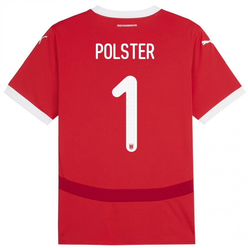 Niño Fútbol Camiseta Austria Nikolas Polster #1 Rojo 1ª Equipación 24-26 Argentina