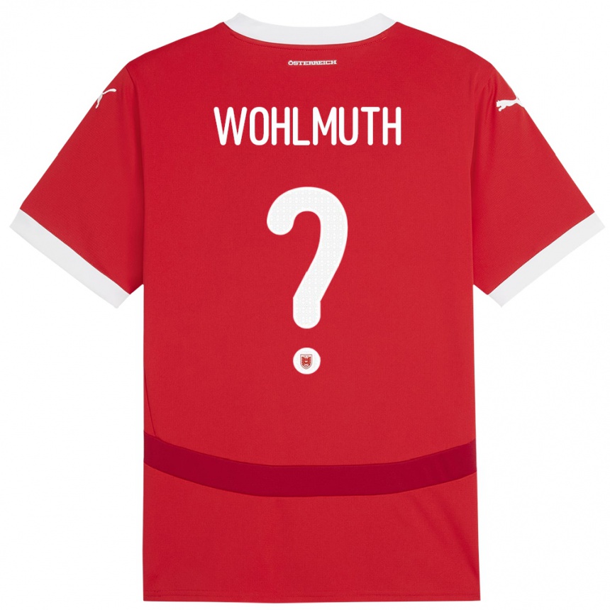 Niño Fútbol Camiseta Austria Fabian Wohlmuth #0 Rojo 1ª Equipación 24-26 Argentina