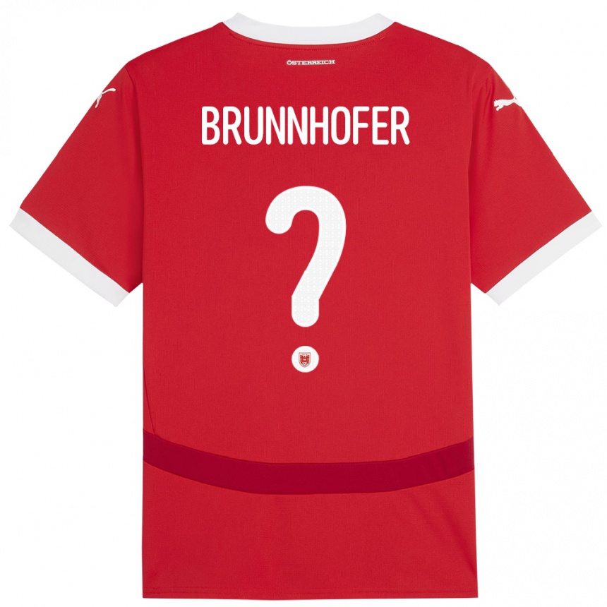 Niño Fútbol Camiseta Austria Jakob Brunnhofer #0 Rojo 1ª Equipación 24-26 Argentina