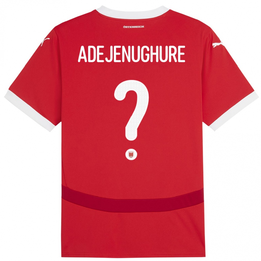 Niño Fútbol Camiseta Austria Oghenetejiri Adejenughure #0 Rojo 1ª Equipación 24-26 Argentina