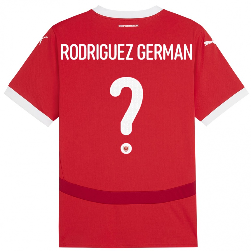 Niño Fútbol Camiseta Austria Ryan Rodriguez German #0 Rojo 1ª Equipación 24-26 Argentina