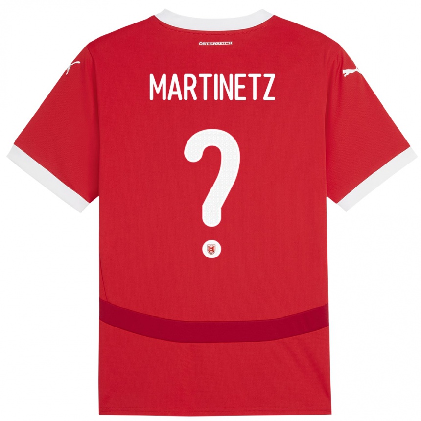 Niño Fútbol Camiseta Austria Gregor Martinetz #0 Rojo 1ª Equipación 24-26 Argentina