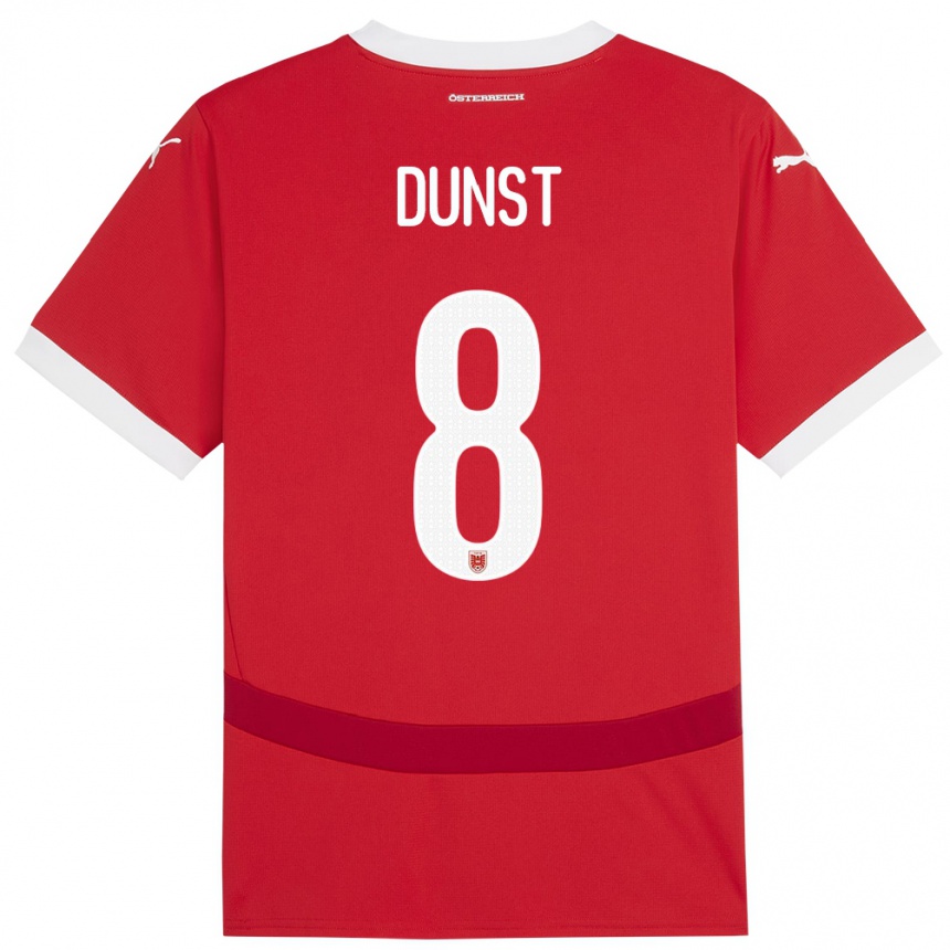 Niño Fútbol Camiseta Austria Barbara Dunst #8 Rojo 1ª Equipación 24-26 Argentina