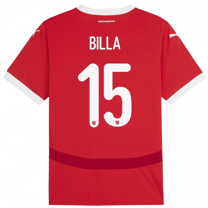 Niño Fútbol Camiseta Austria Nicole Billa #15 Rojo 1ª Equipación 24-26 Argentina