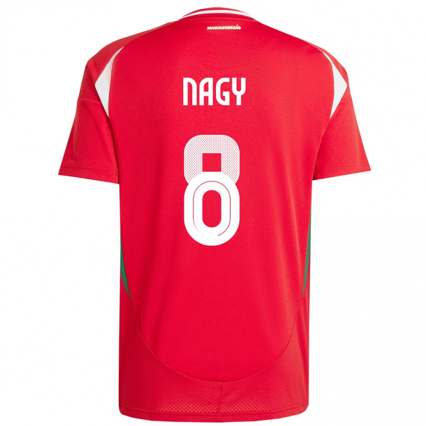 Niño Fútbol Camiseta Hungría Ádám Nagy #8 Rojo 1ª Equipación 24-26 Argentina