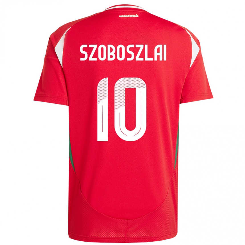 Niño Fútbol Camiseta Hungría Dominik Szoboszlai #10 Rojo 1ª Equipación 24-26 Argentina