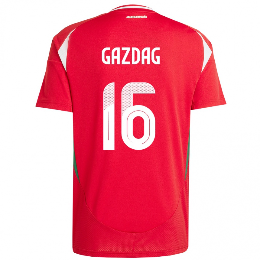 Niño Fútbol Camiseta Hungría Dániel Gazdag #16 Rojo 1ª Equipación 24-26 Argentina