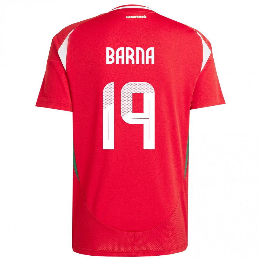 Niño Fútbol Camiseta Hungría Daniel Barna #19 Rojo 1ª Equipación 24-26 Argentina