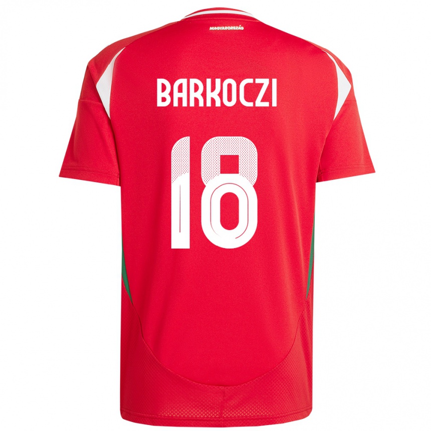 Niño Fútbol Camiseta Hungría Barnabás Barkóczi #18 Rojo 1ª Equipación 24-26 Argentina