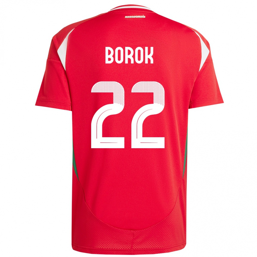 Niño Fútbol Camiseta Hungría Dorina Borók #22 Rojo 1ª Equipación 24-26 Argentina