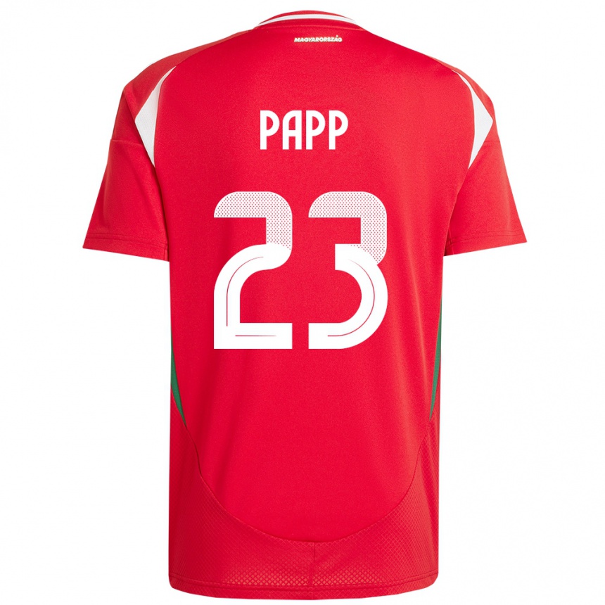 Niño Fútbol Camiseta Hungría Luca Papp #23 Rojo 1ª Equipación 24-26 Argentina