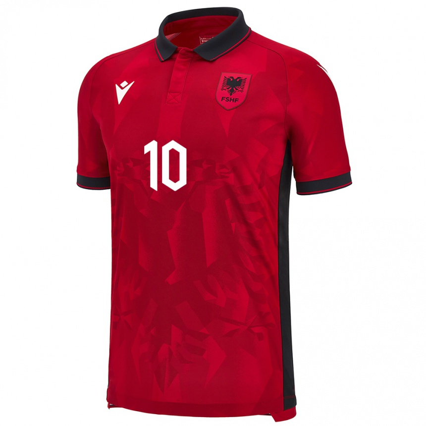 Niño Fútbol Camiseta Albania Tedi Malaj #10 Rojo 1ª Equipación 24-26 Argentina