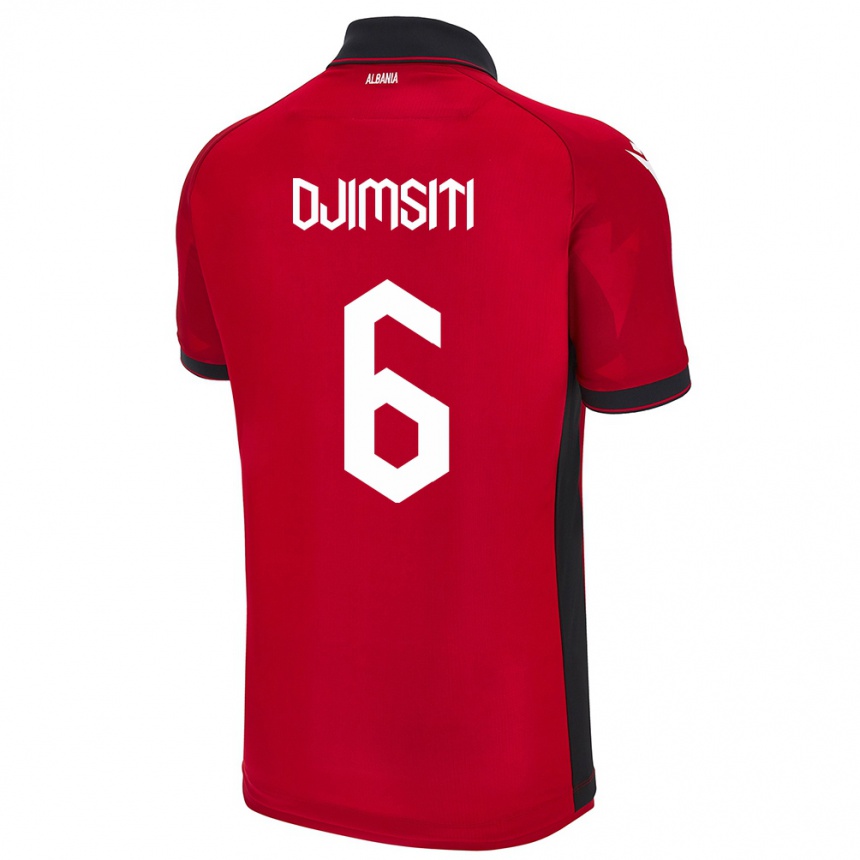 Niño Fútbol Camiseta Albania Berat Djimsiti #6 Rojo 1ª Equipación 24-26 Argentina