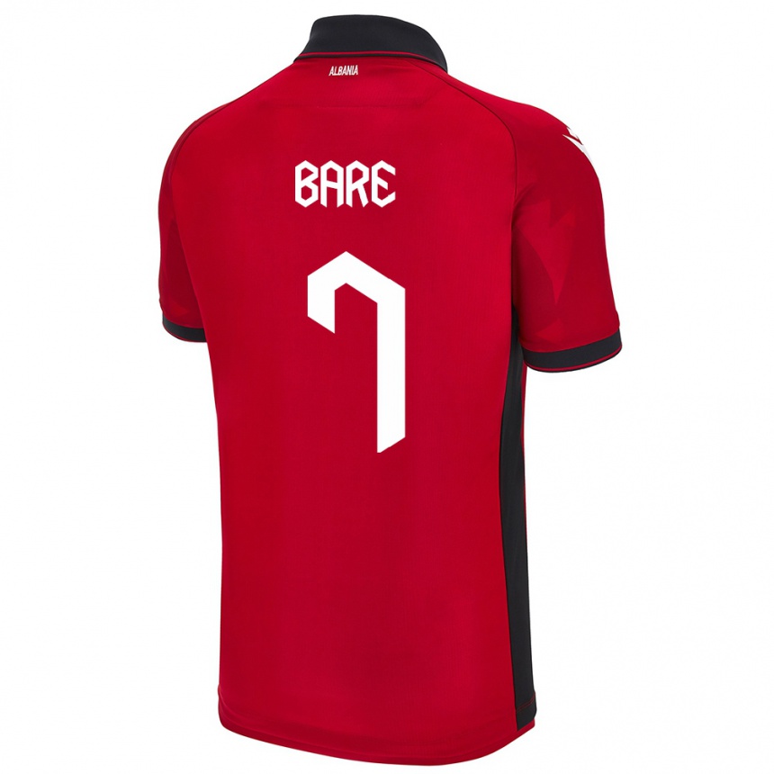 Niño Fútbol Camiseta Albania Keidi Bare #7 Rojo 1ª Equipación 24-26 Argentina