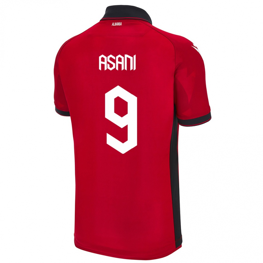 Niño Fútbol Camiseta Albania Jasir Asani #9 Rojo 1ª Equipación 24-26 Argentina