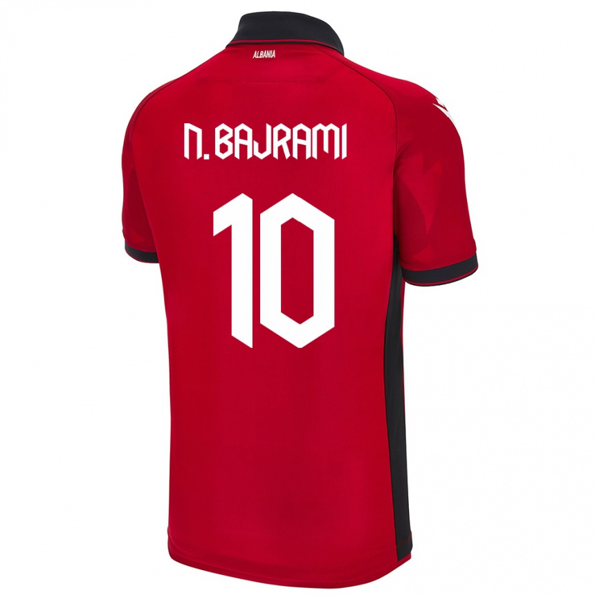 Niño Fútbol Camiseta Albania Nedim Bajrami #10 Rojo 1ª Equipación 24-26 Argentina