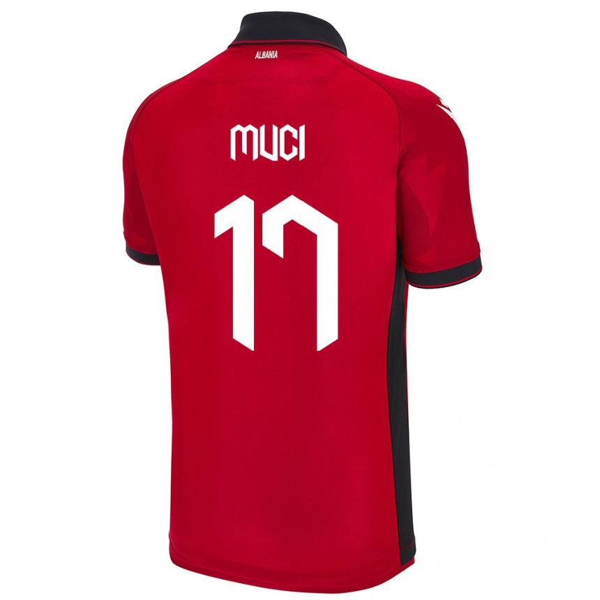 Niño Fútbol Camiseta Albania Ernest Muci #17 Rojo 1ª Equipación 24-26 Argentina