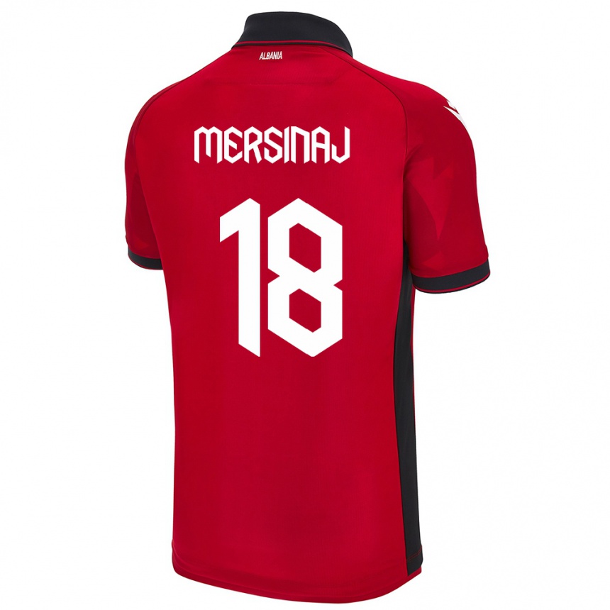 Niño Fútbol Camiseta Albania Jon Mersinaj #18 Rojo 1ª Equipación 24-26 Argentina