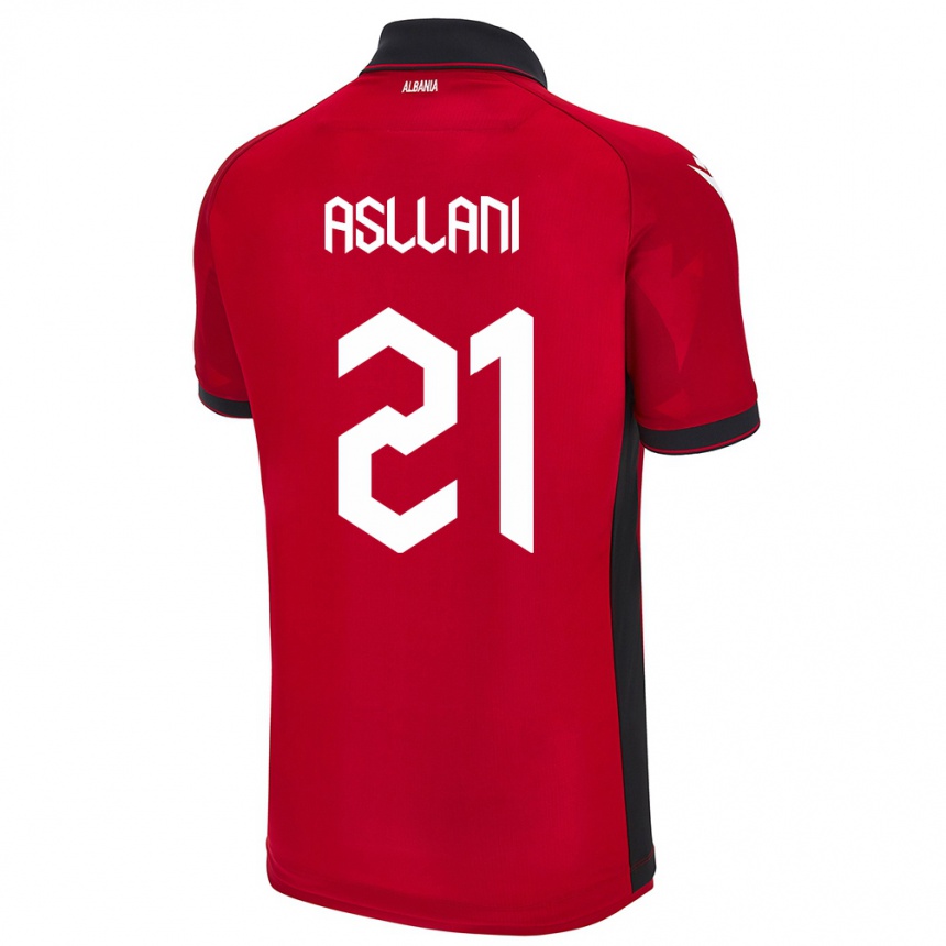 Niño Fútbol Camiseta Albania Kristjan Asllani #21 Rojo 1ª Equipación 24-26 Argentina