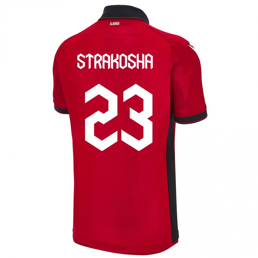 Niño Fútbol Camiseta Albania Thomas Strakosha #23 Rojo 1ª Equipación 24-26 Argentina