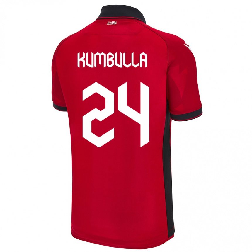 Niño Fútbol Camiseta Albania Marash Kumbulla #24 Rojo 1ª Equipación 24-26 Argentina