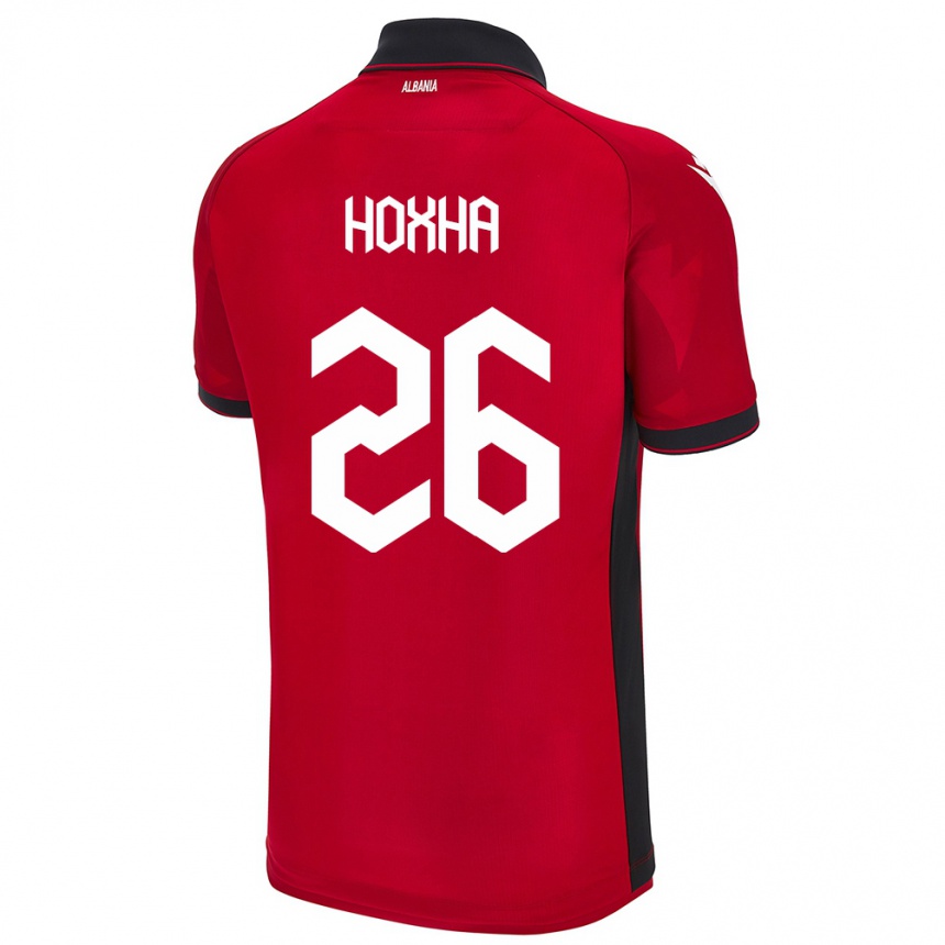 Niño Fútbol Camiseta Albania Arbër Hoxha #26 Rojo 1ª Equipación 24-26 Argentina