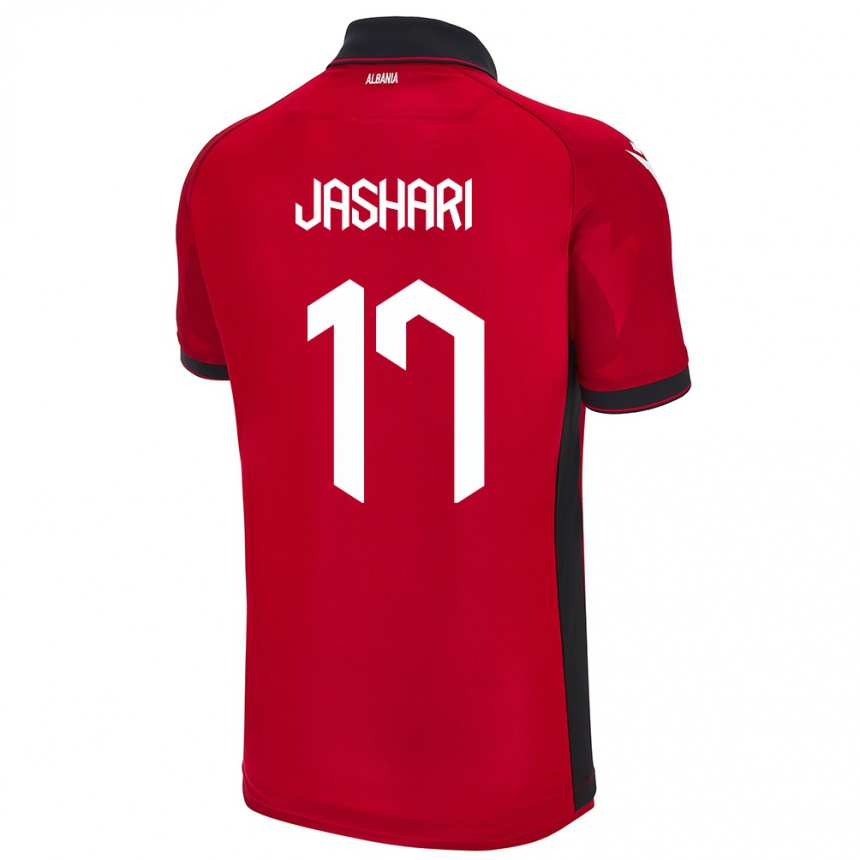 Niño Fútbol Camiseta Albania Elion Jashari #17 Rojo 1ª Equipación 24-26 Argentina