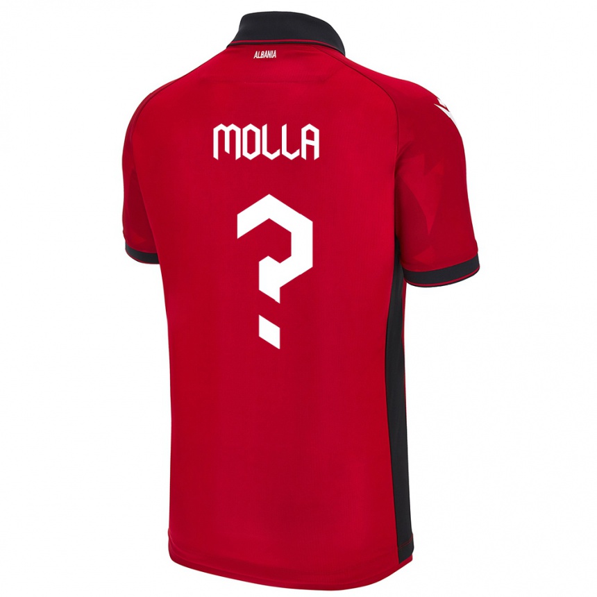 Niño Fútbol Camiseta Albania Marco Molla #0 Rojo 1ª Equipación 24-26 Argentina