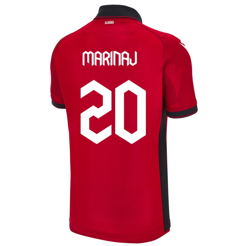 Niño Fútbol Camiseta Albania Kledi Marinaj #20 Rojo 1ª Equipación 24-26 Argentina